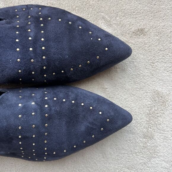 AGL Attilio Giusti Leombruni Navy Blue Suede Moc Loafers Women EU 41 US 10 Stud - Picture 7 of 13